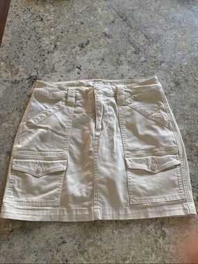 Liverpool Cream/Tan Mini Skirt